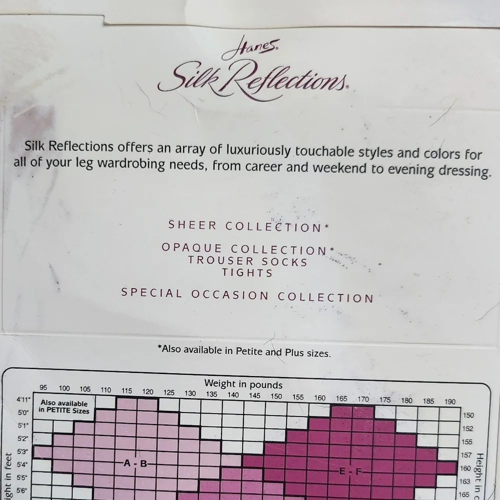 2 Hanes Silk Reflections Pantyhose Size CD